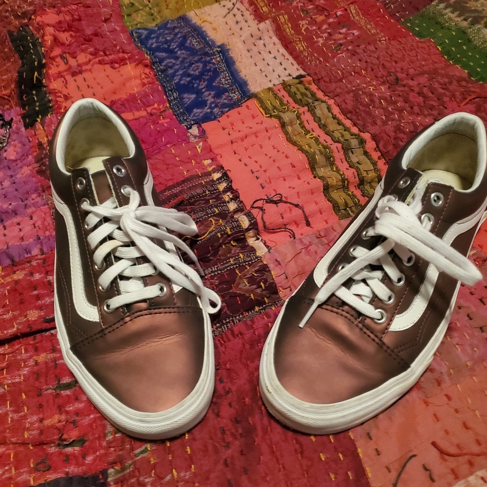 Vans Old Skool shoe in muted metallic